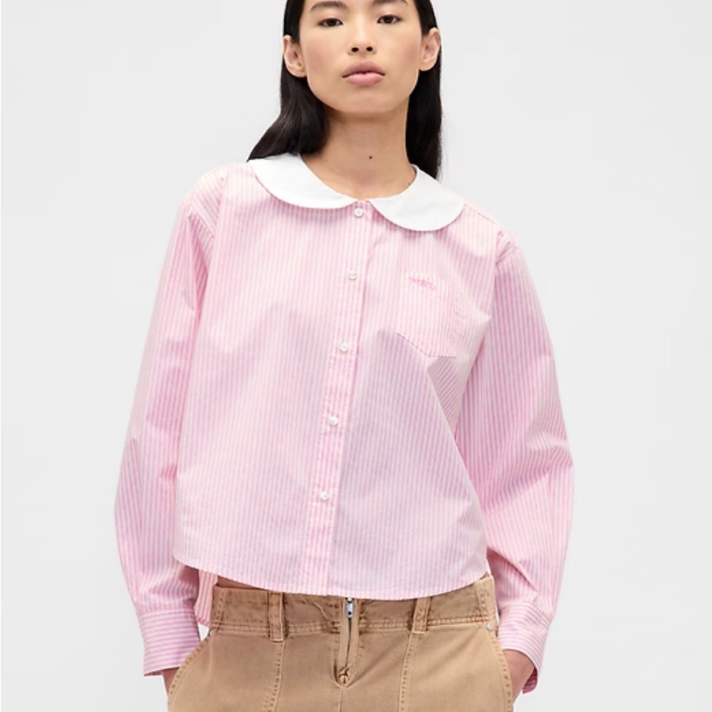 GAP x Sandy Liang Striped Peter Pan Collar Shirt